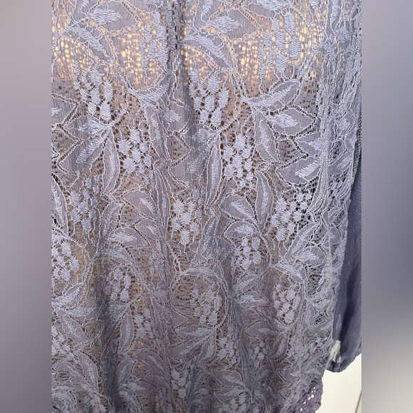 Free People Lace Top in Periwinkle Small - Picture 3 of 12